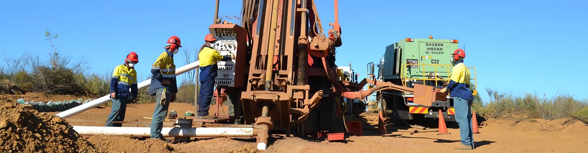 Drilling crew on site