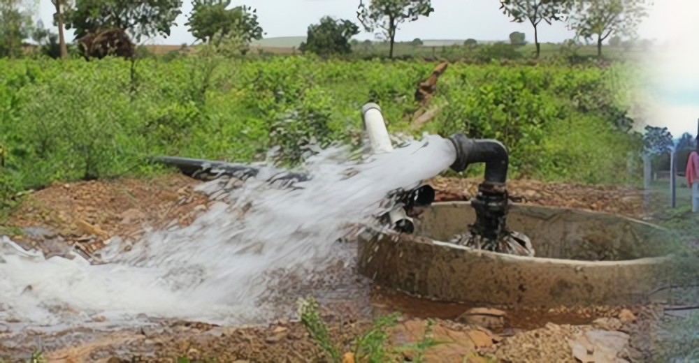 Borewell discharge